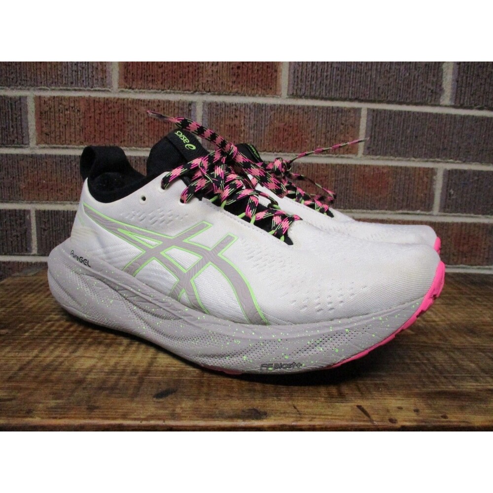 Asics Womens Gel Nimbus 25 TR 1012B581 White Trail Running Shoes Sneakers 10 - Picture 2 of 16